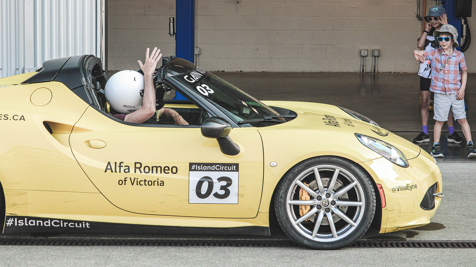 Driver navigating Vancouver Island Motorsport Circuit's challenging corners