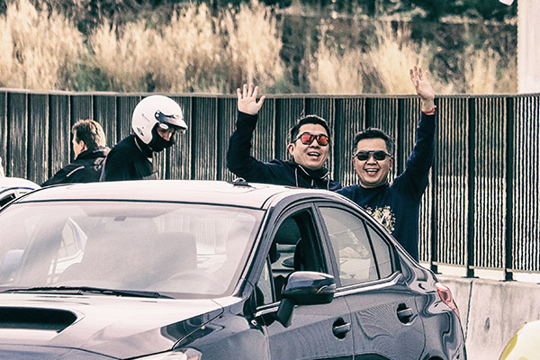 Drivers celebrating at Vancouver Island Motorsport Circuit